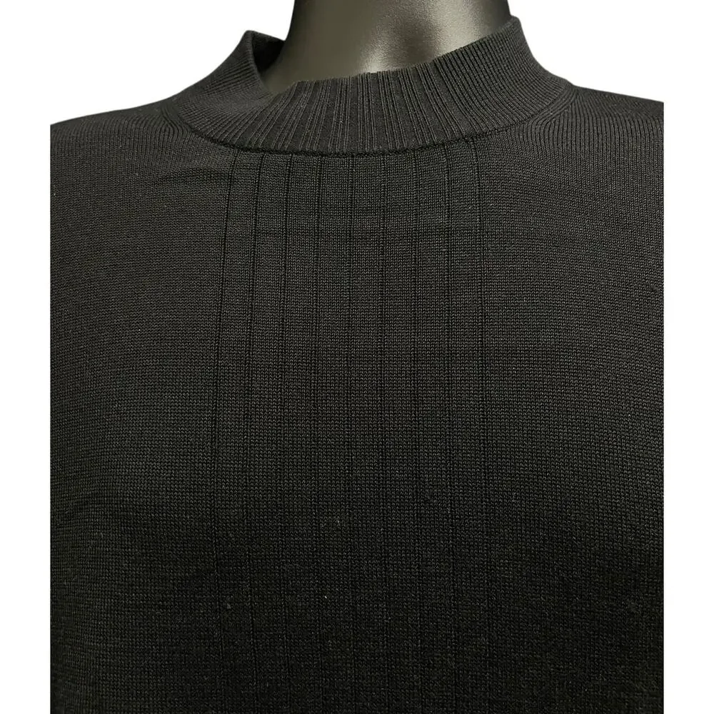 Wilke Rodriguez Black Knit Silk & Cotton Size Large Long Sleeve Sweater
